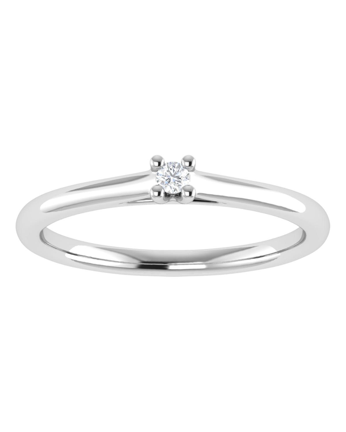 Anillo compromiso Blanco Brillante