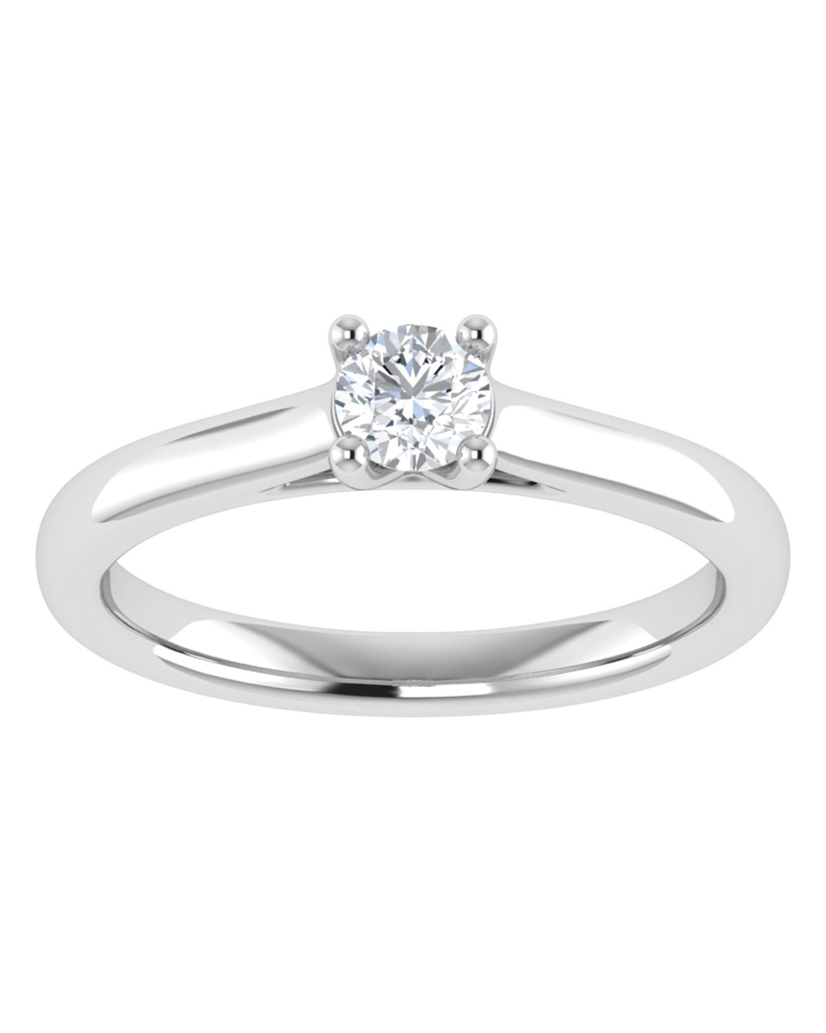 Anillo compromiso Blanco Brillante