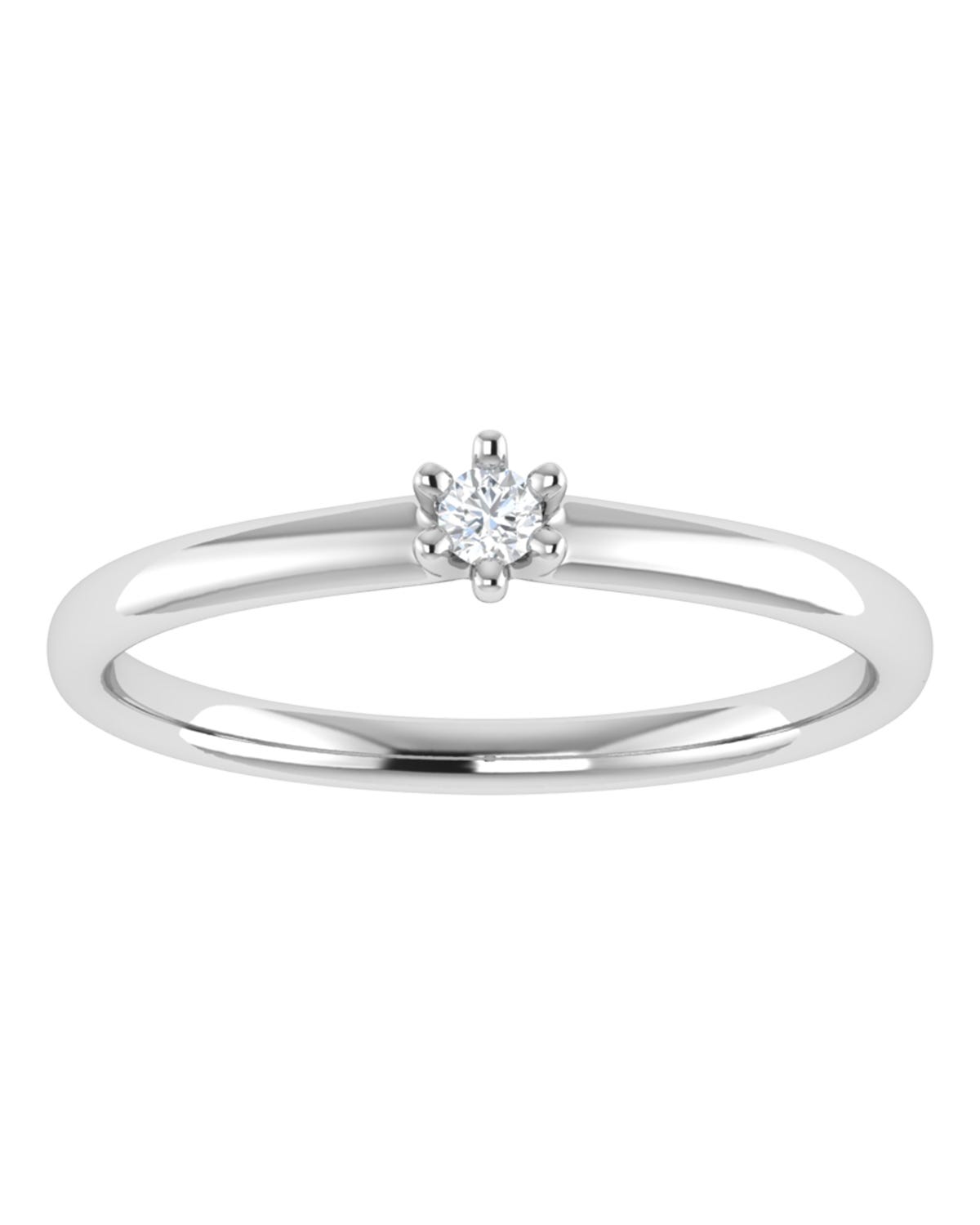 Anillo compromiso Blanco Brillante