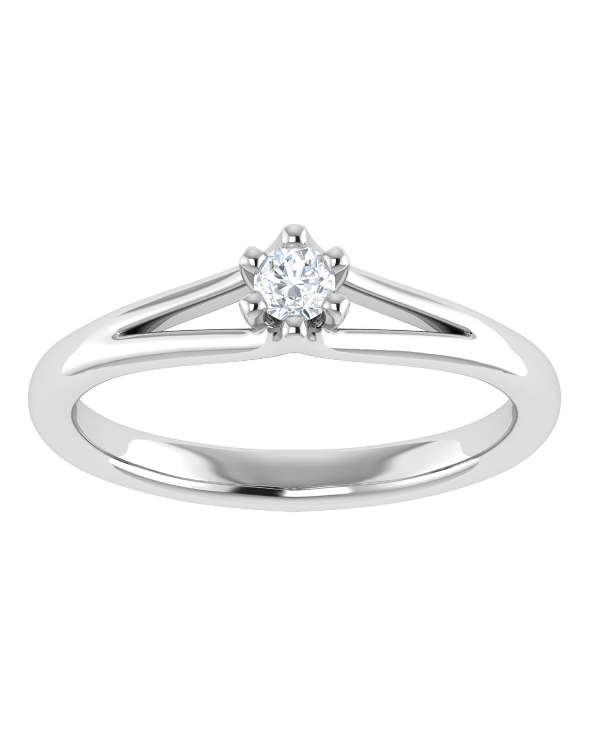Anillo compromiso Blanco Brillante