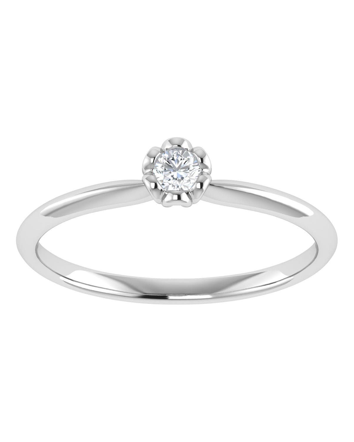 Anillo compromiso Blanco Brillante