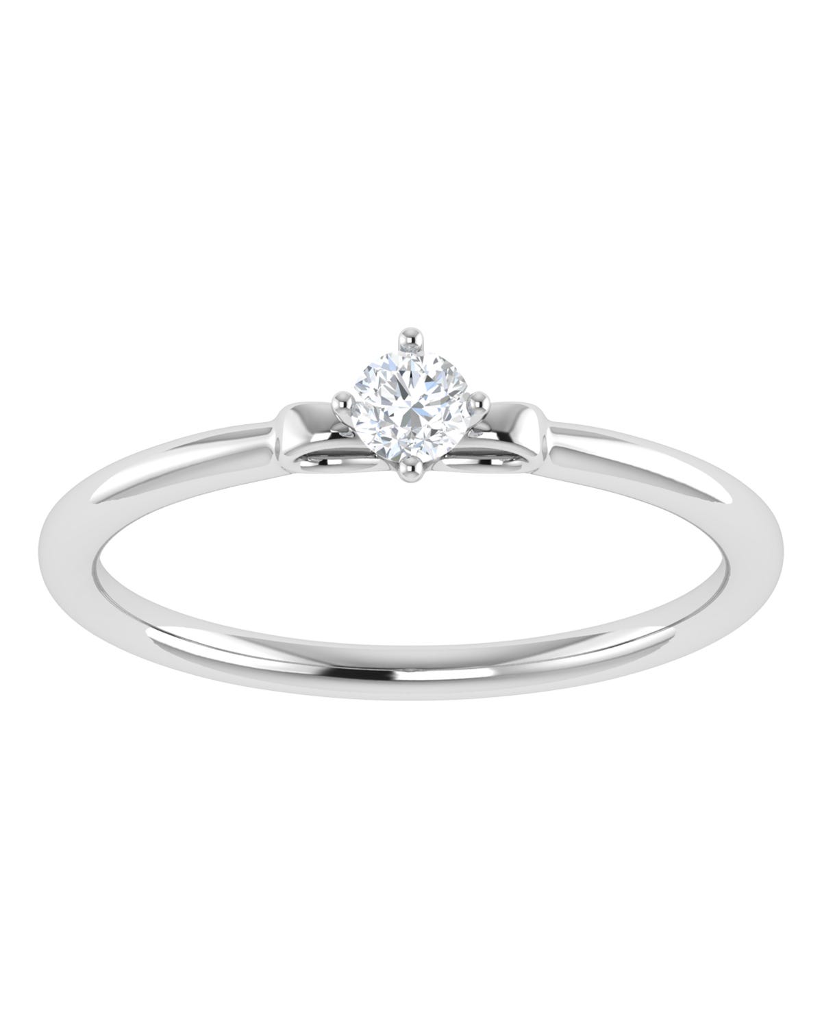 Anillo compromiso Blanco Brillante
