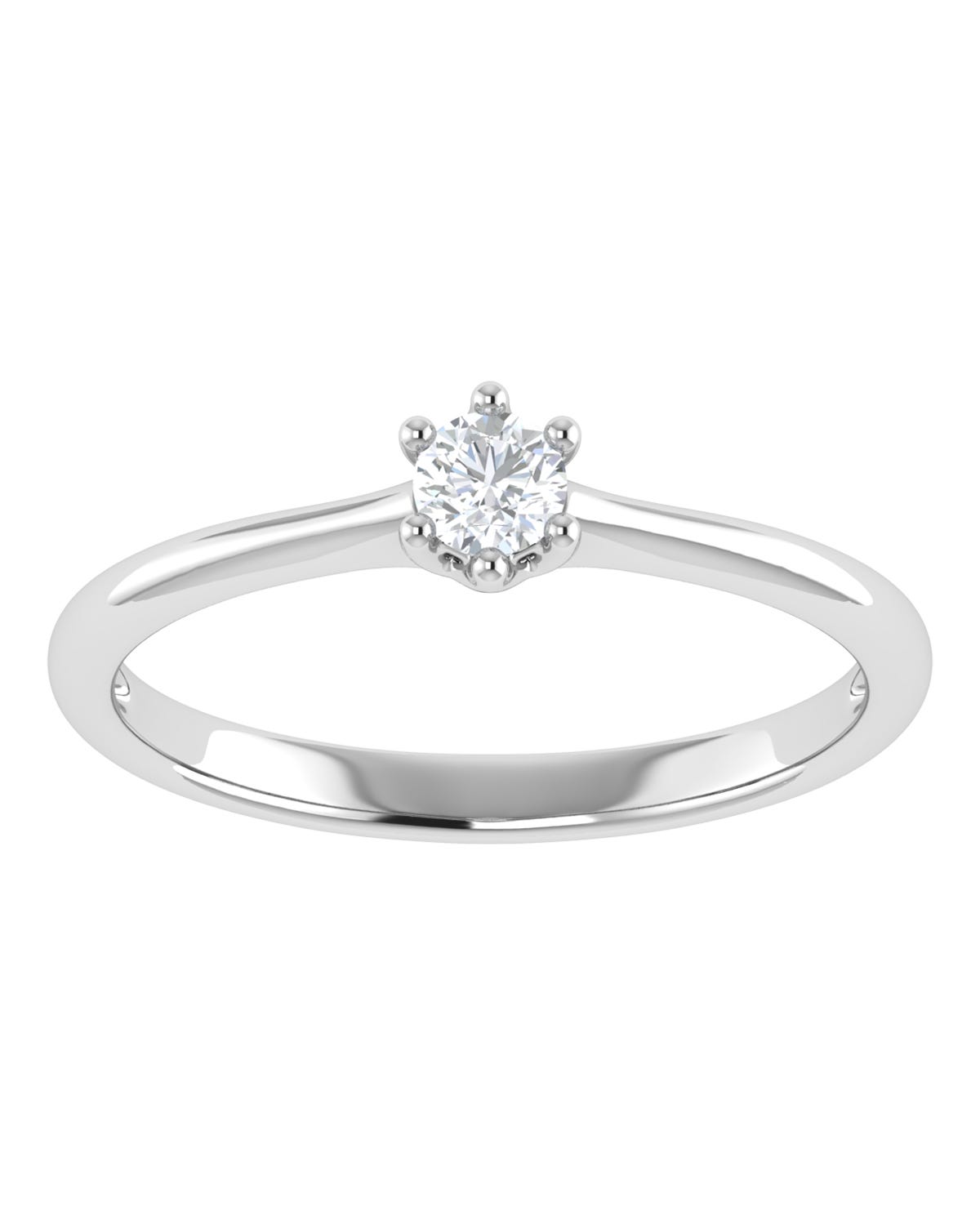 Anillo compromiso Blanco Brillante