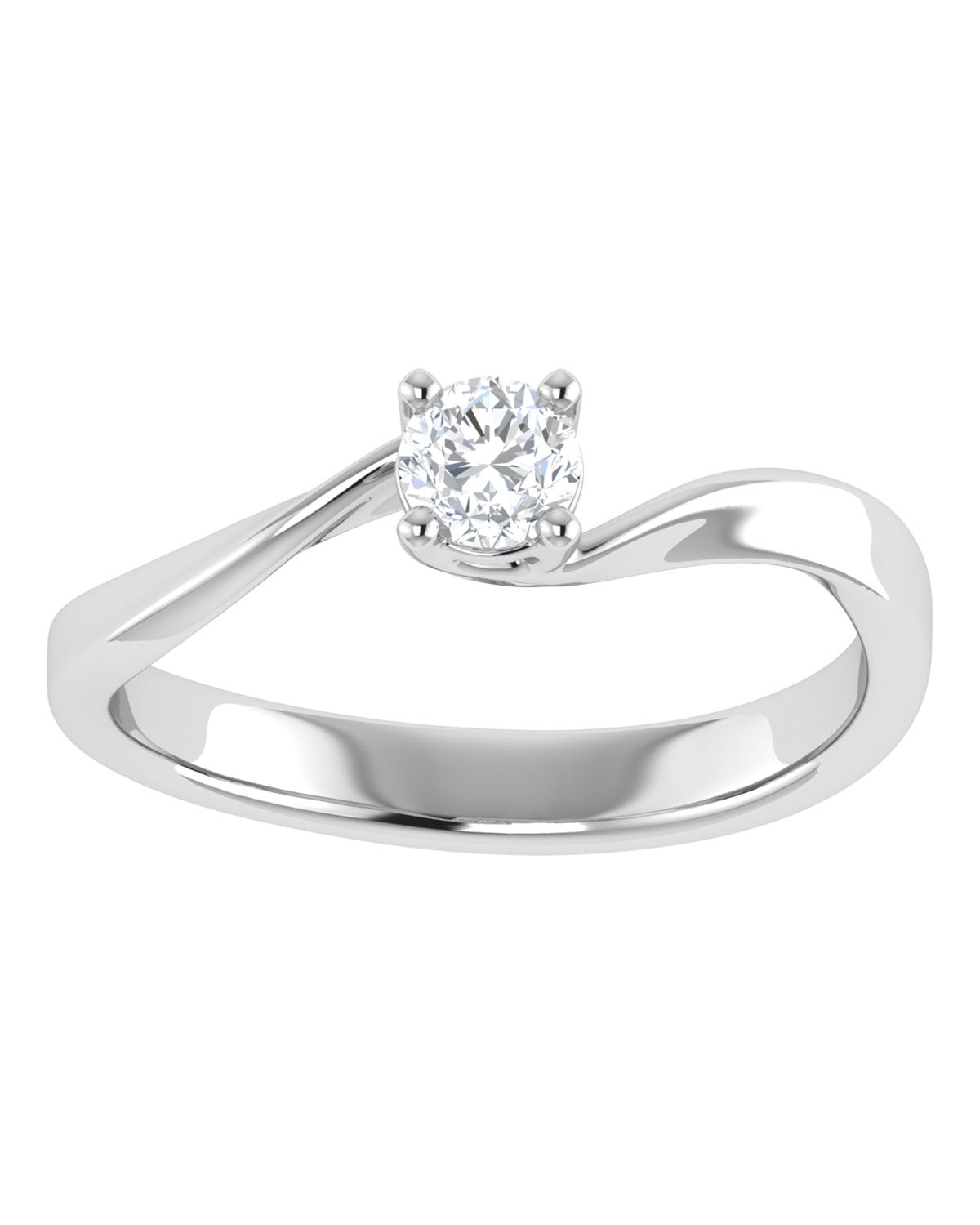 Anillo compromiso Blanco Brillante