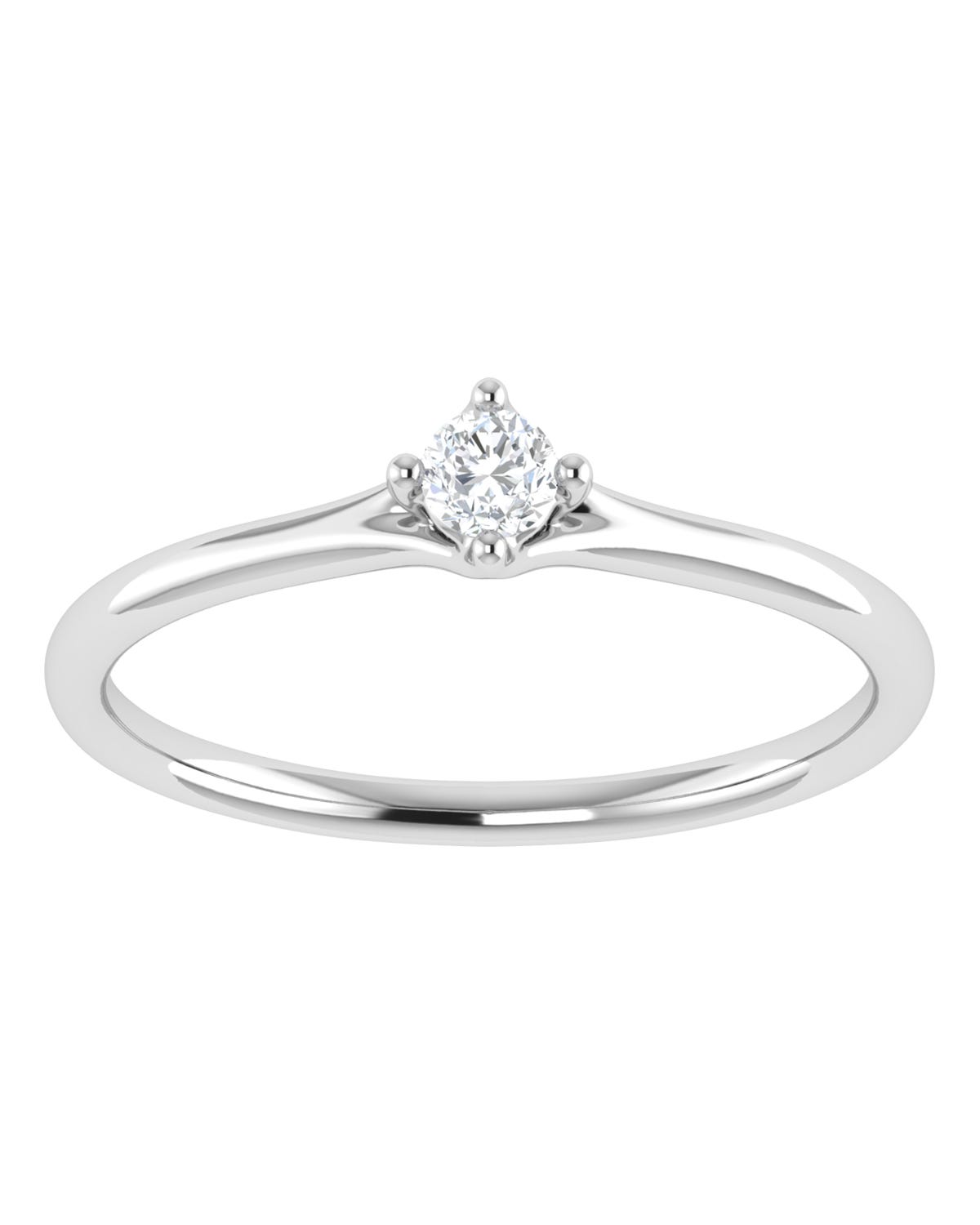 Anillo compromiso Blanco Brillante