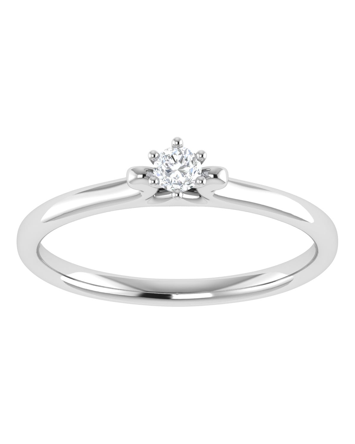 Anillo compromiso Blanco Brillante