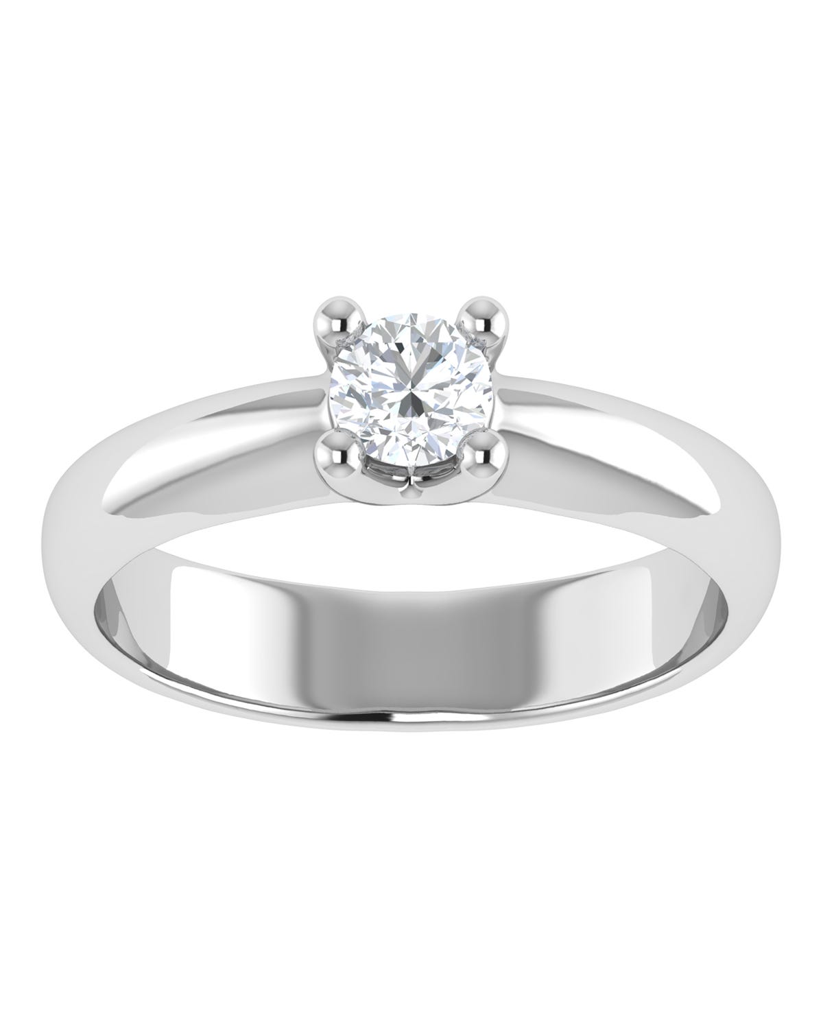 Anillo compromiso Blanco Brillante