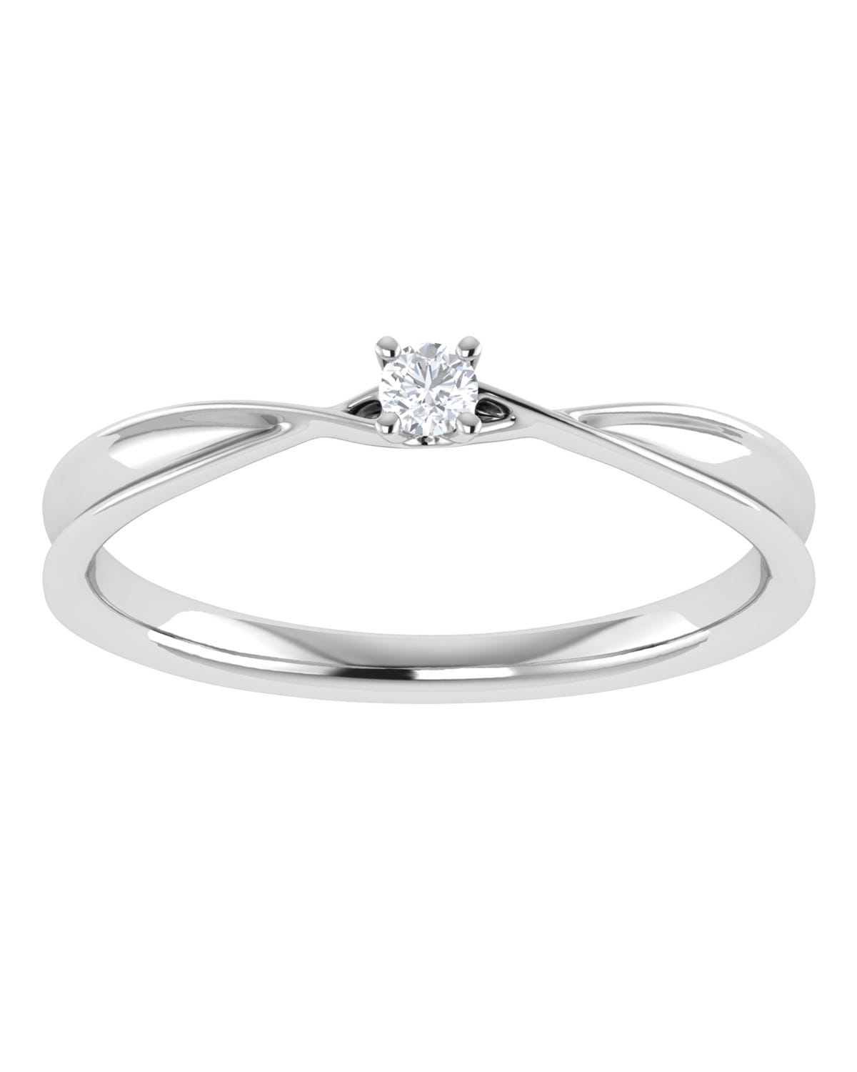 Anillo compromiso Blanco Brillante