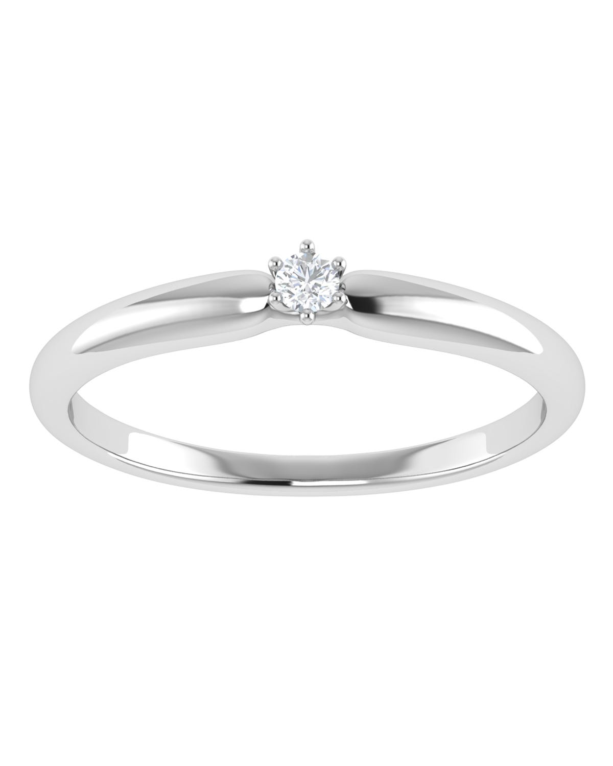 Anillo compromiso Blanco Brillante