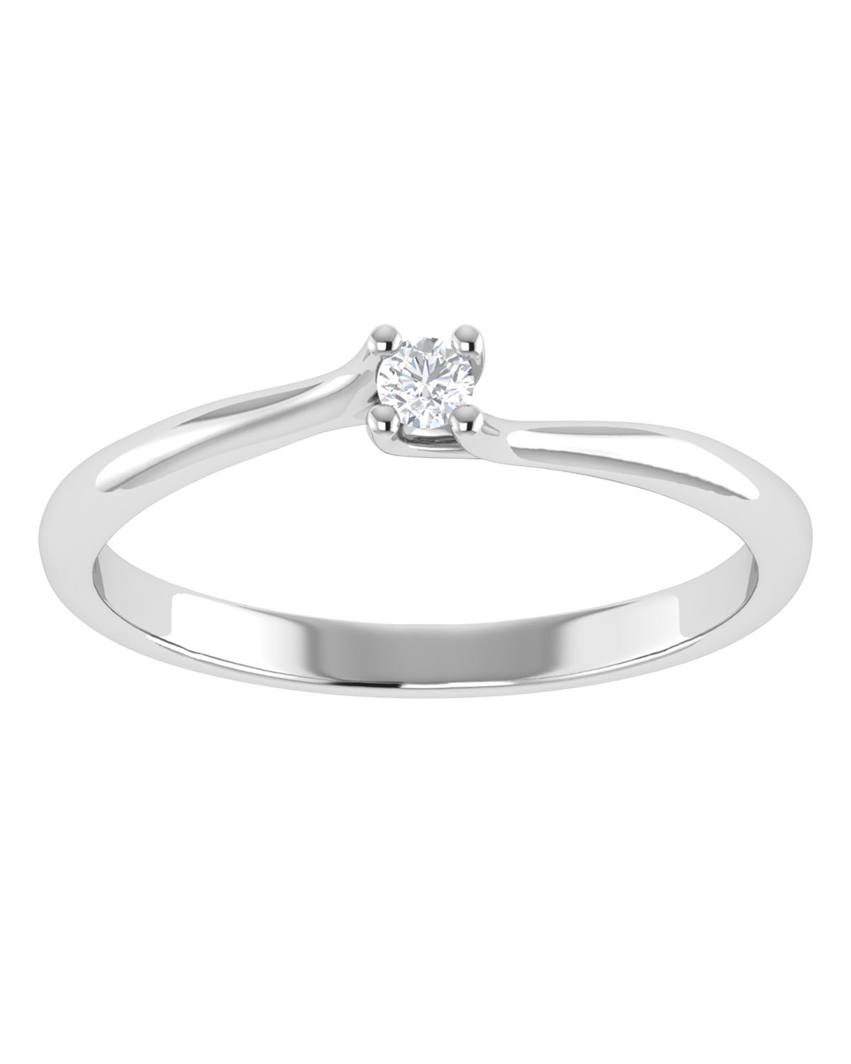 Anillo compromiso Blanco Brillante