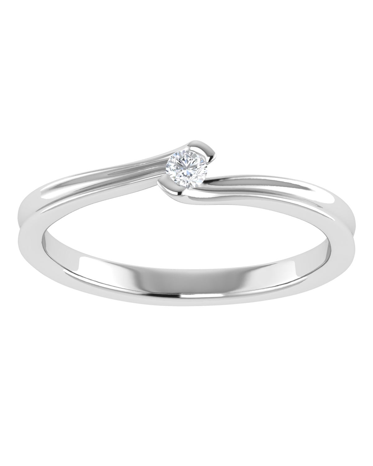 Anillo compromiso Blanco Brillante