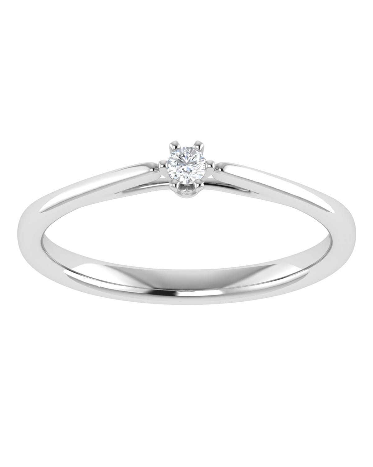 Anillo compromiso Blanco Brillante