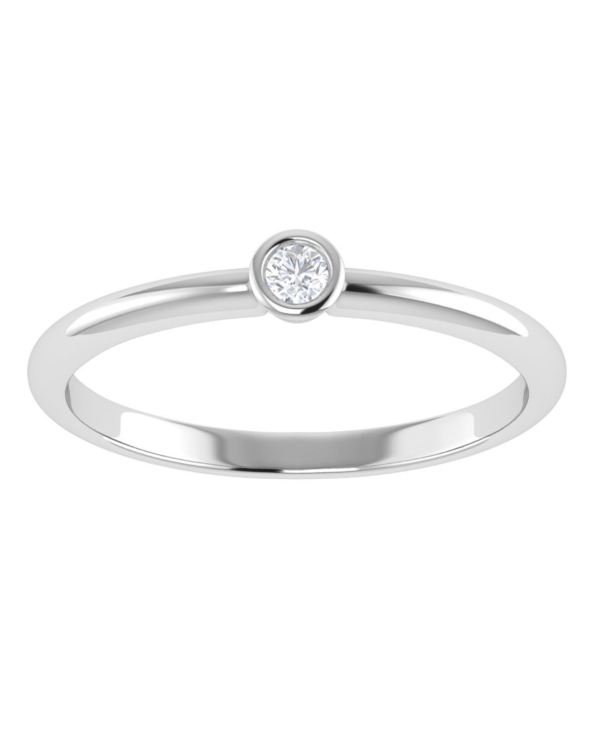 Anillo compromiso Blanco Brillante
