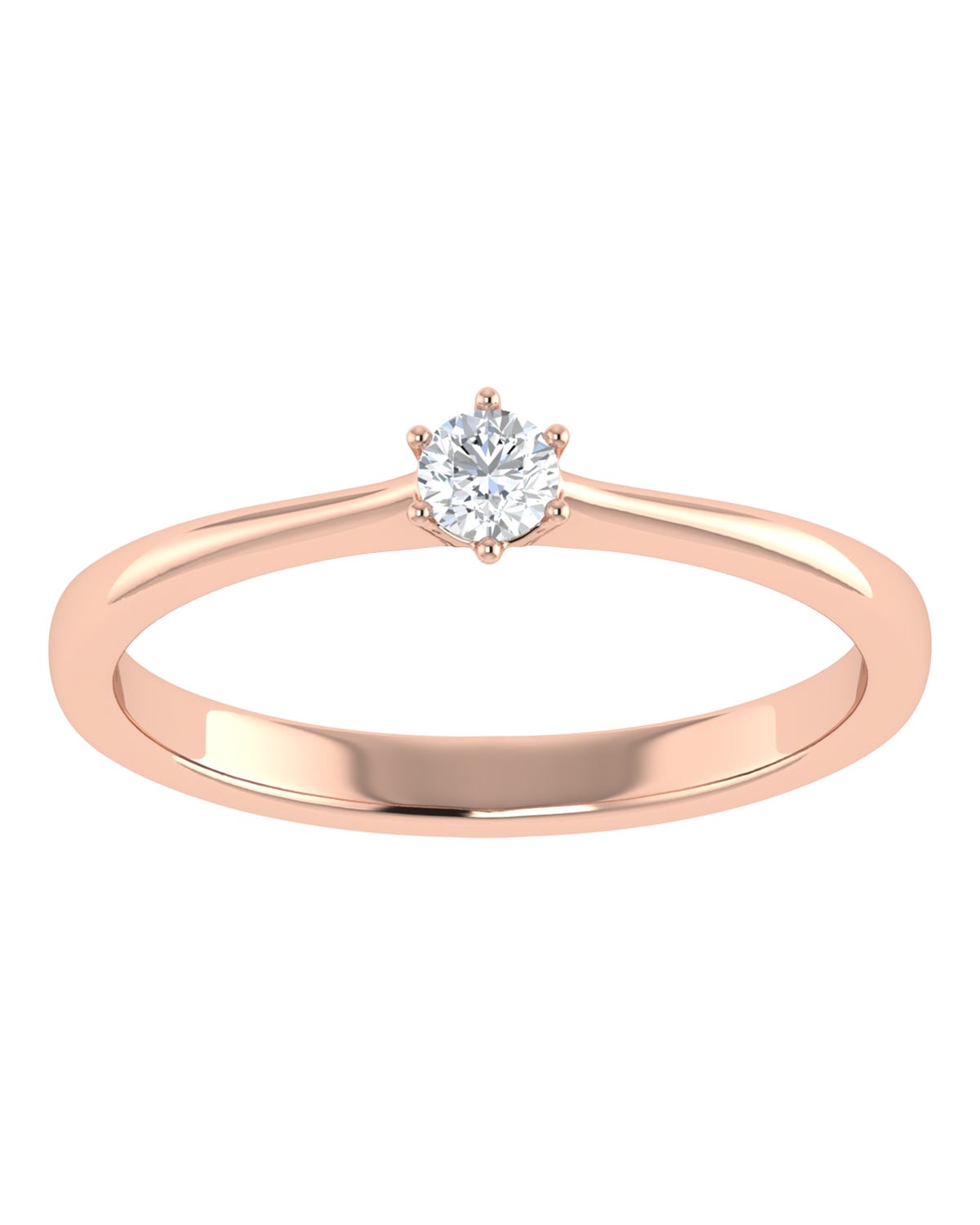 Anillo compromiso Rosa Brillante