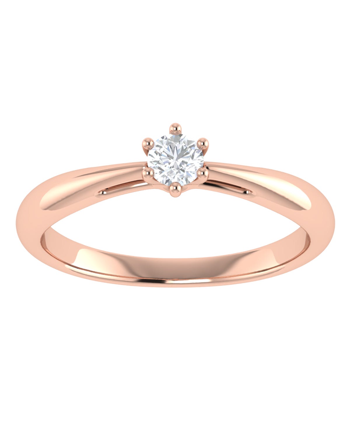 Anillo compromiso Rosa Brillante
