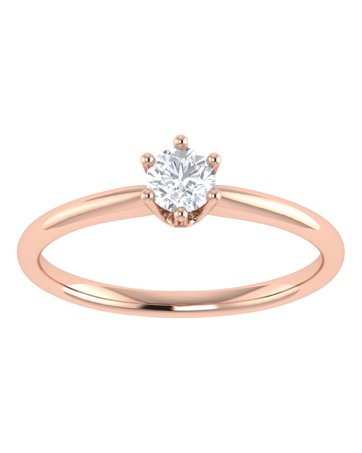 Anillo compromiso Rosa Brillante