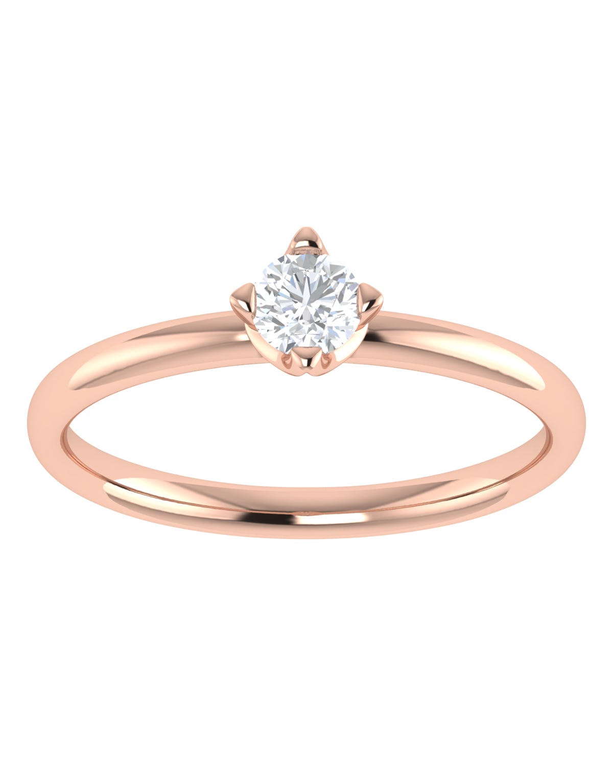 Anillo compromiso Rosa Brillante