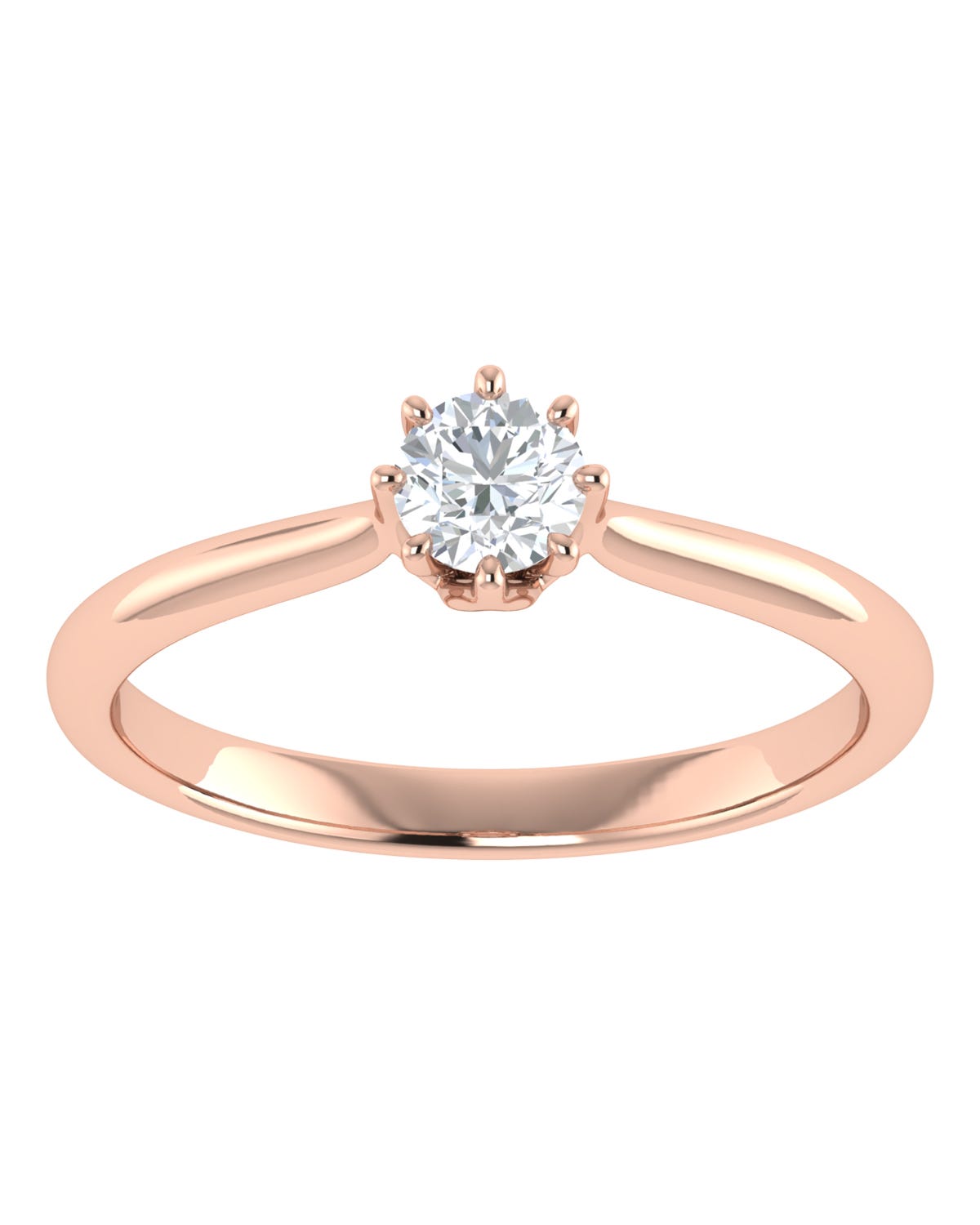 Anillo compromiso Rosa Brillante