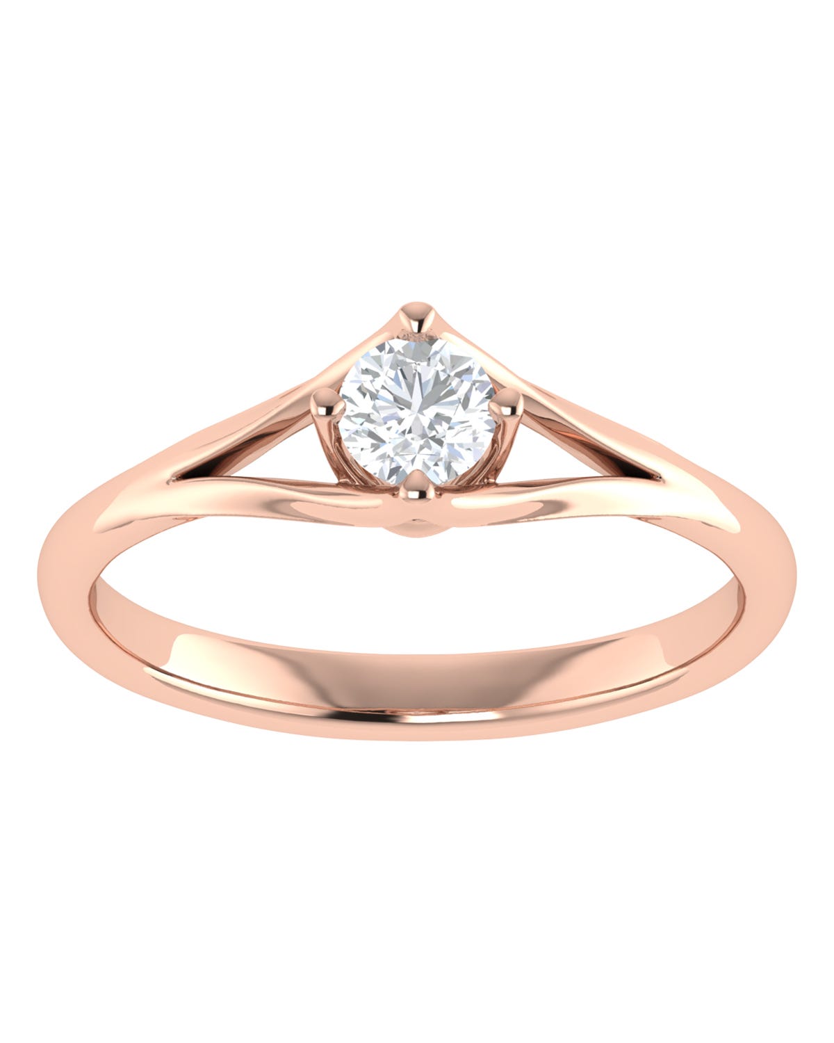 Anillo compromiso Rosa Brillante
