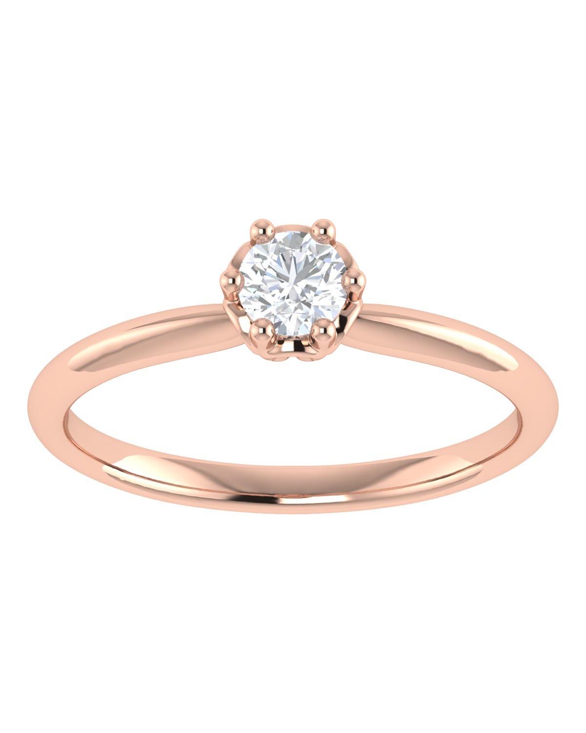 Anillo compromiso Rosa Brillante
