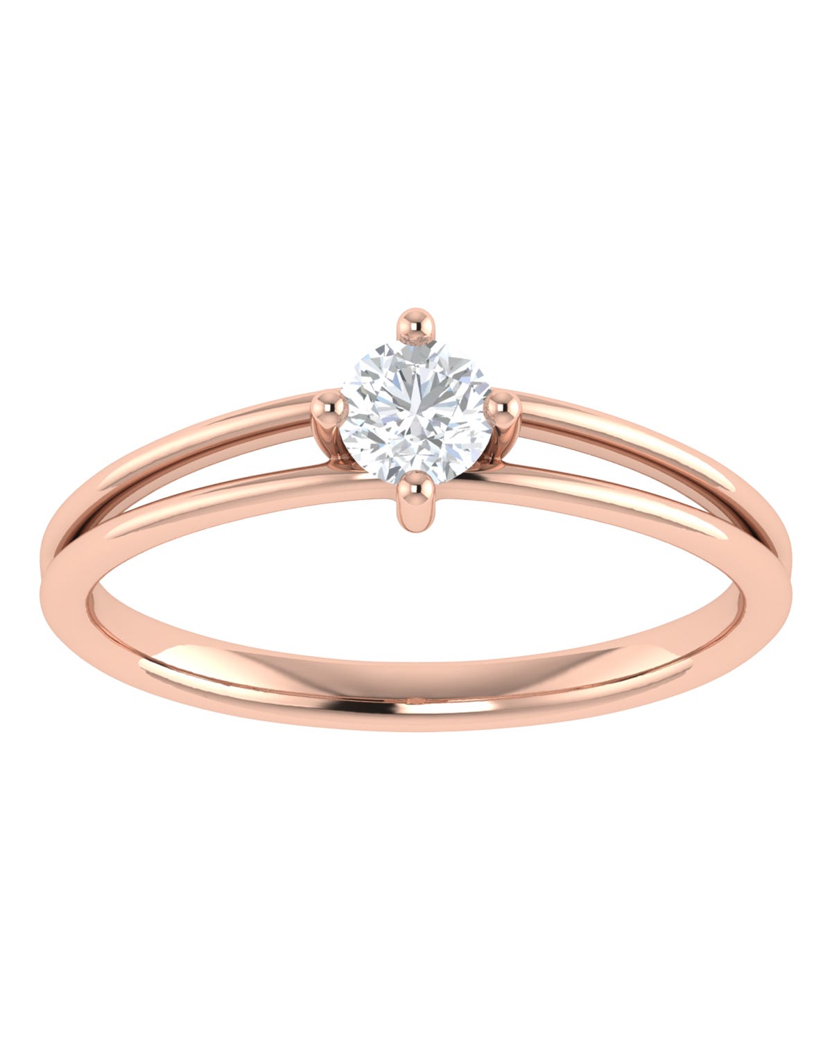 Anillo compromiso Rosa Brillante