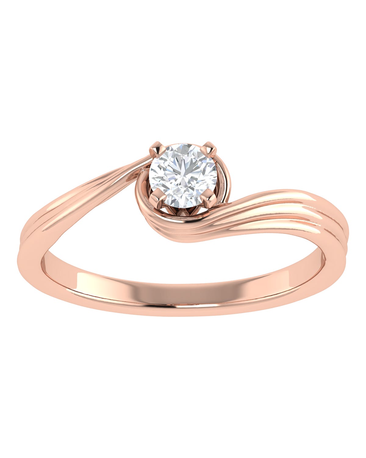 Anillo compromiso Rosa Brillante