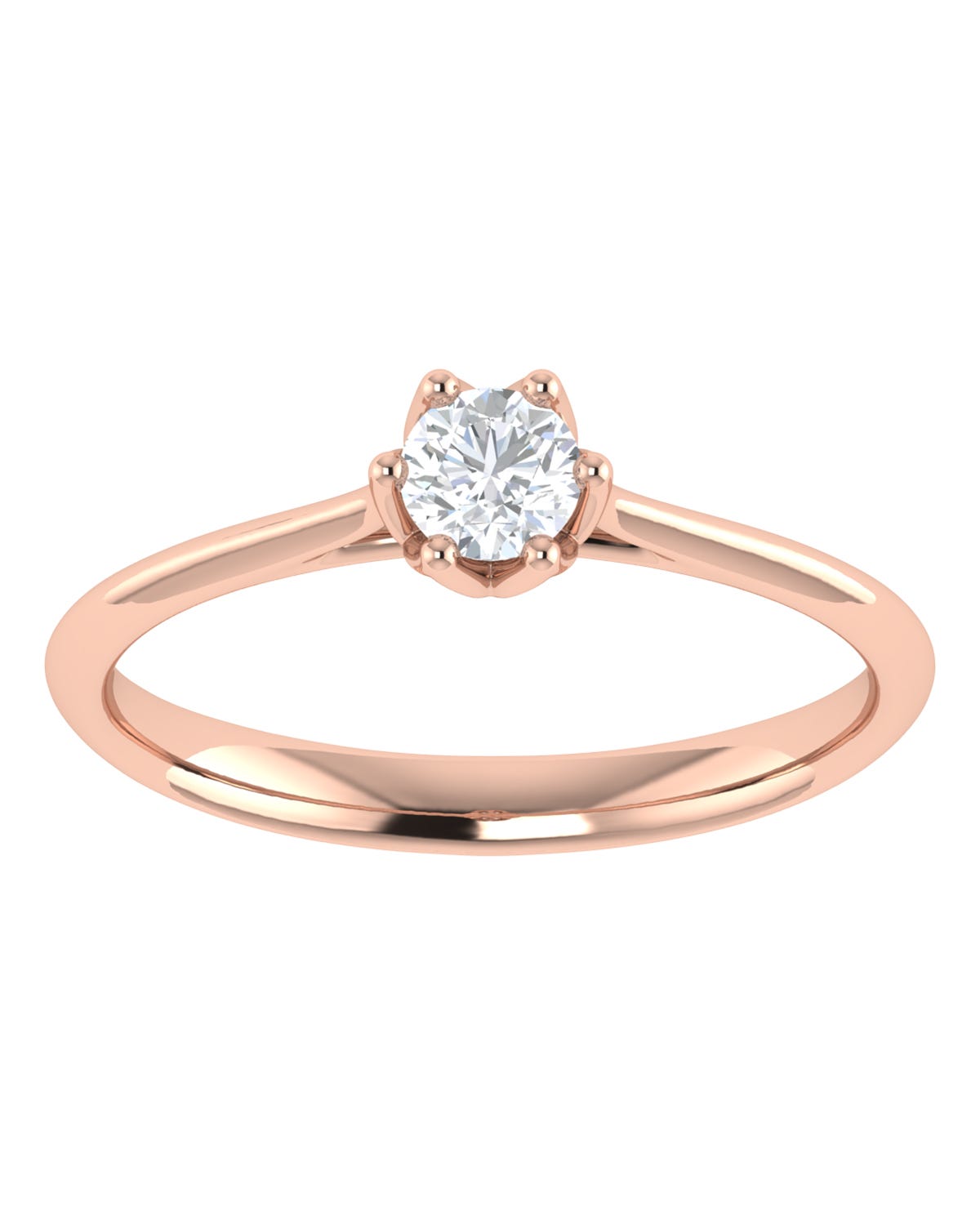 Anillo compromiso Rosa Brillante