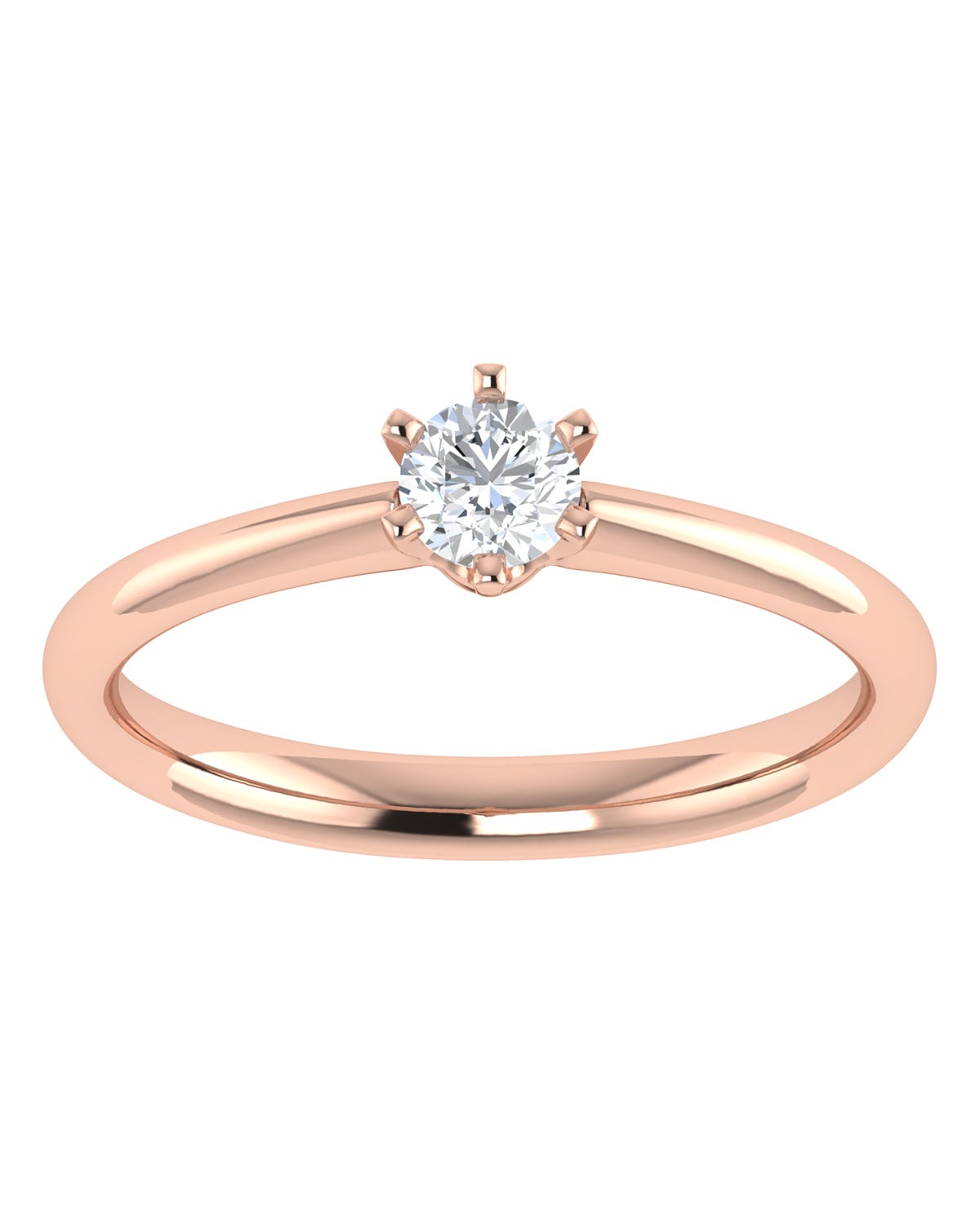 Anillo compromiso Rosa Brillante