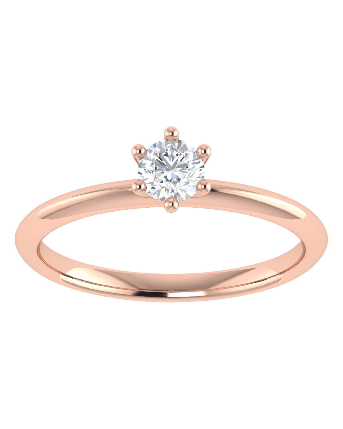 Anillo compromiso Rosa Brillante