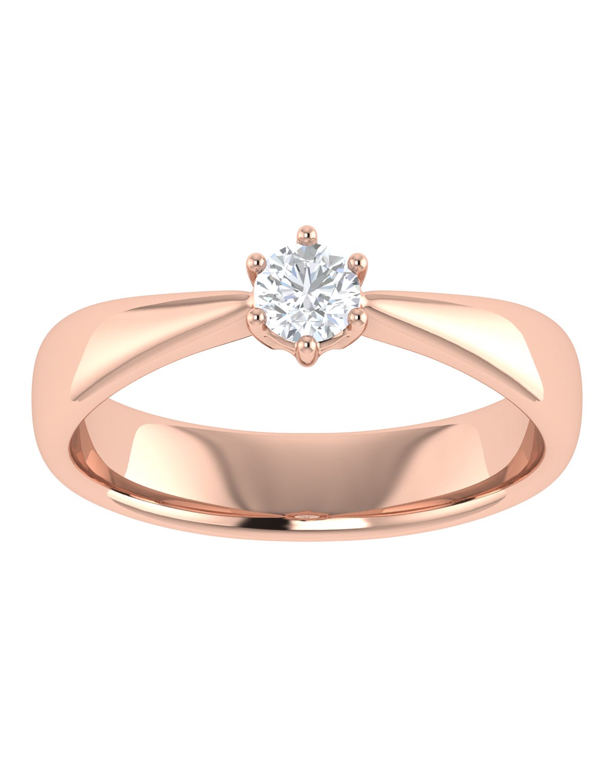 Anillo compromiso Rosa Brillante