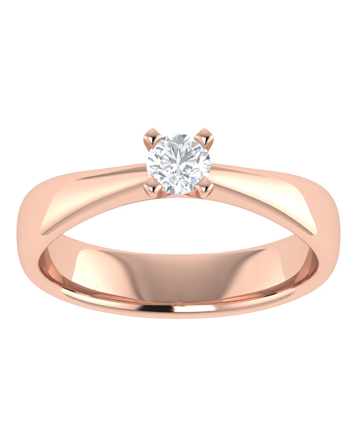 Anillo compromiso Rosa Brillante