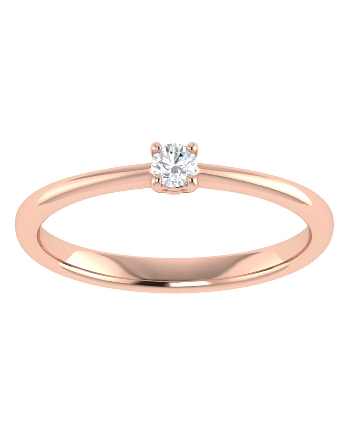 Anillo compromiso Rosa Brillante