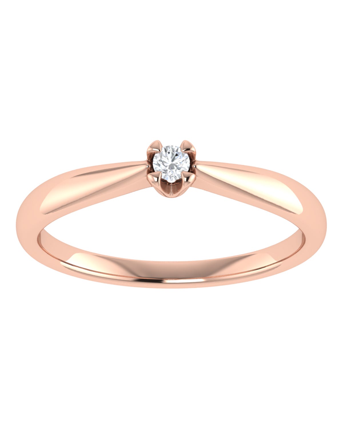 Anillo compromiso Rosa Brillante