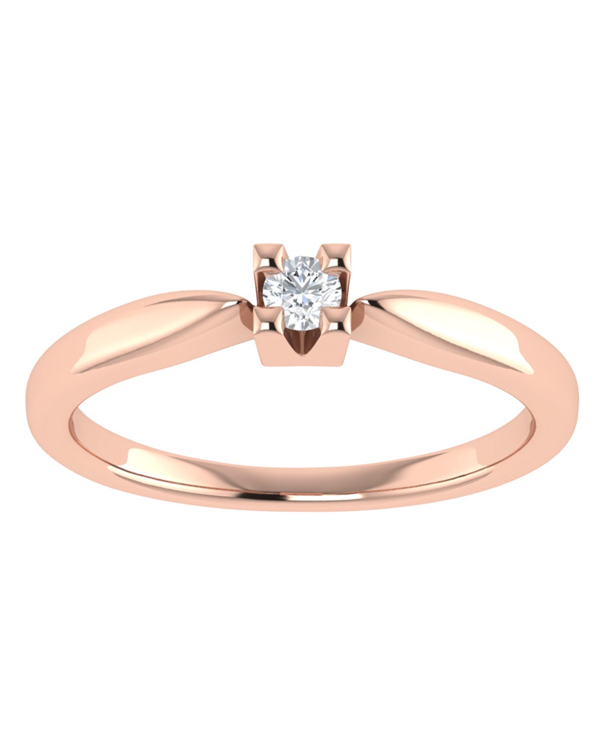 Anillo compromiso Rosa Brillante