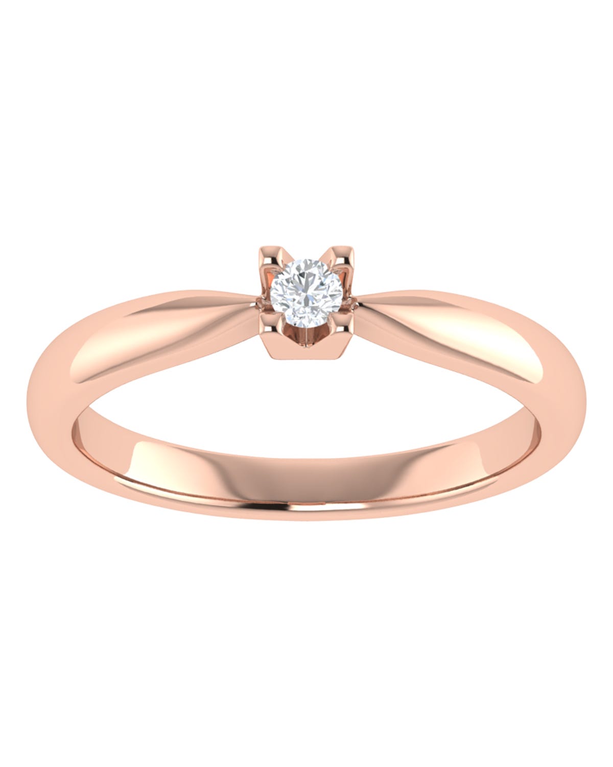Anillo compromiso Rosa Brillante