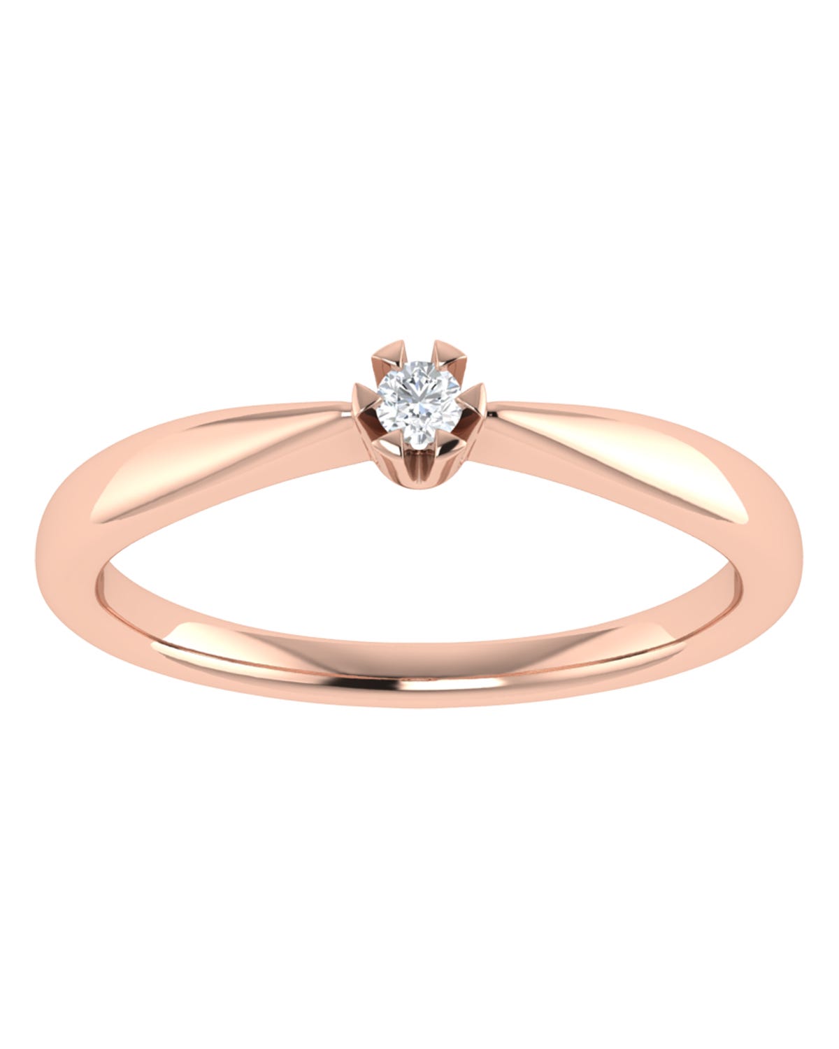 Anillo compromiso Rosa Brillante