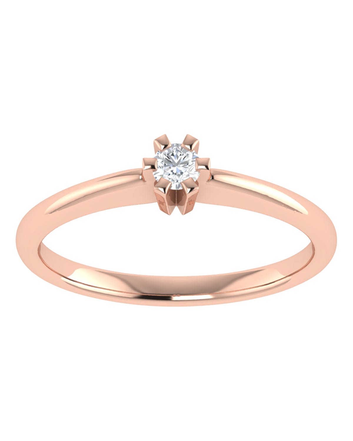 Anillo compromiso Rosa Brillante
