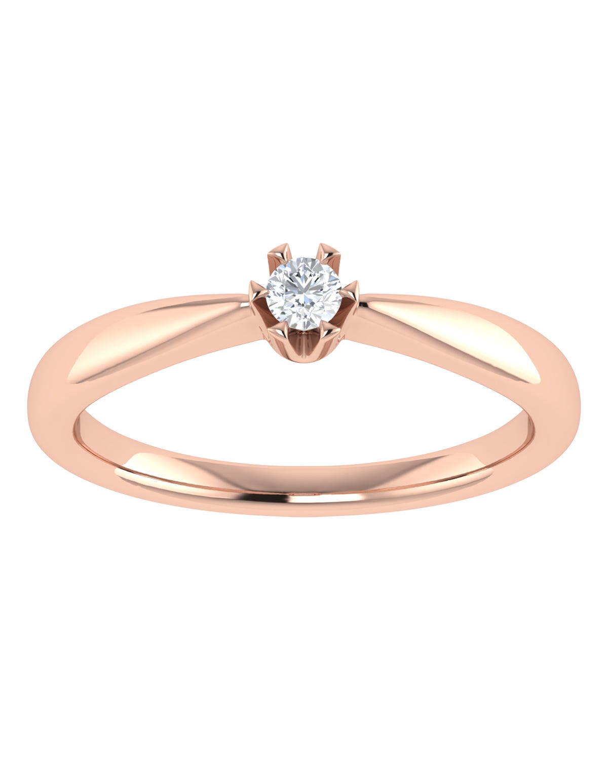 Anillo compromiso Rosa Brillante