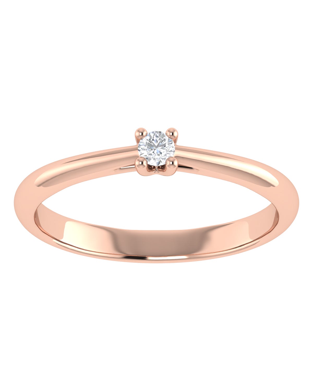 Anillo compromiso Rosa Brillante