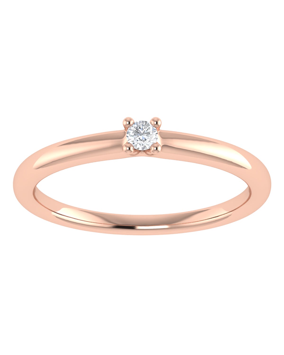 Anillo compromiso Rosa Brillante