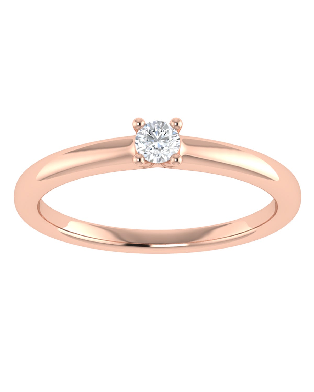 Anillo compromiso Rosa Brillante