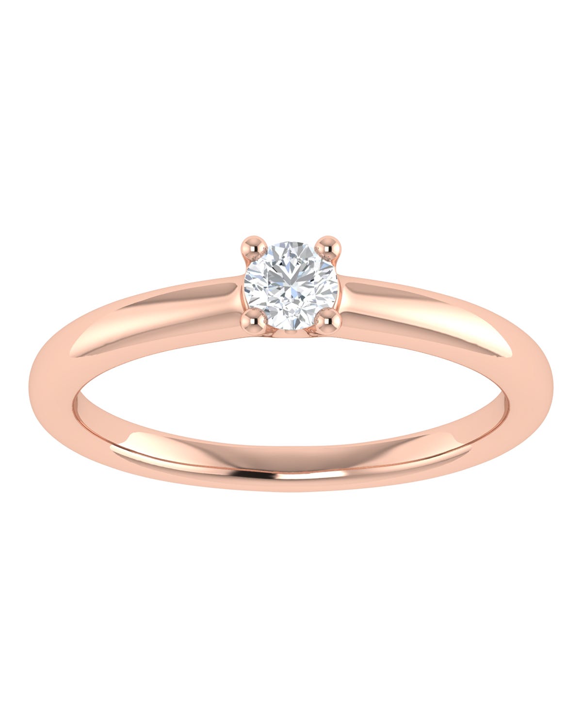 Anillo compromiso Rosa Brillante