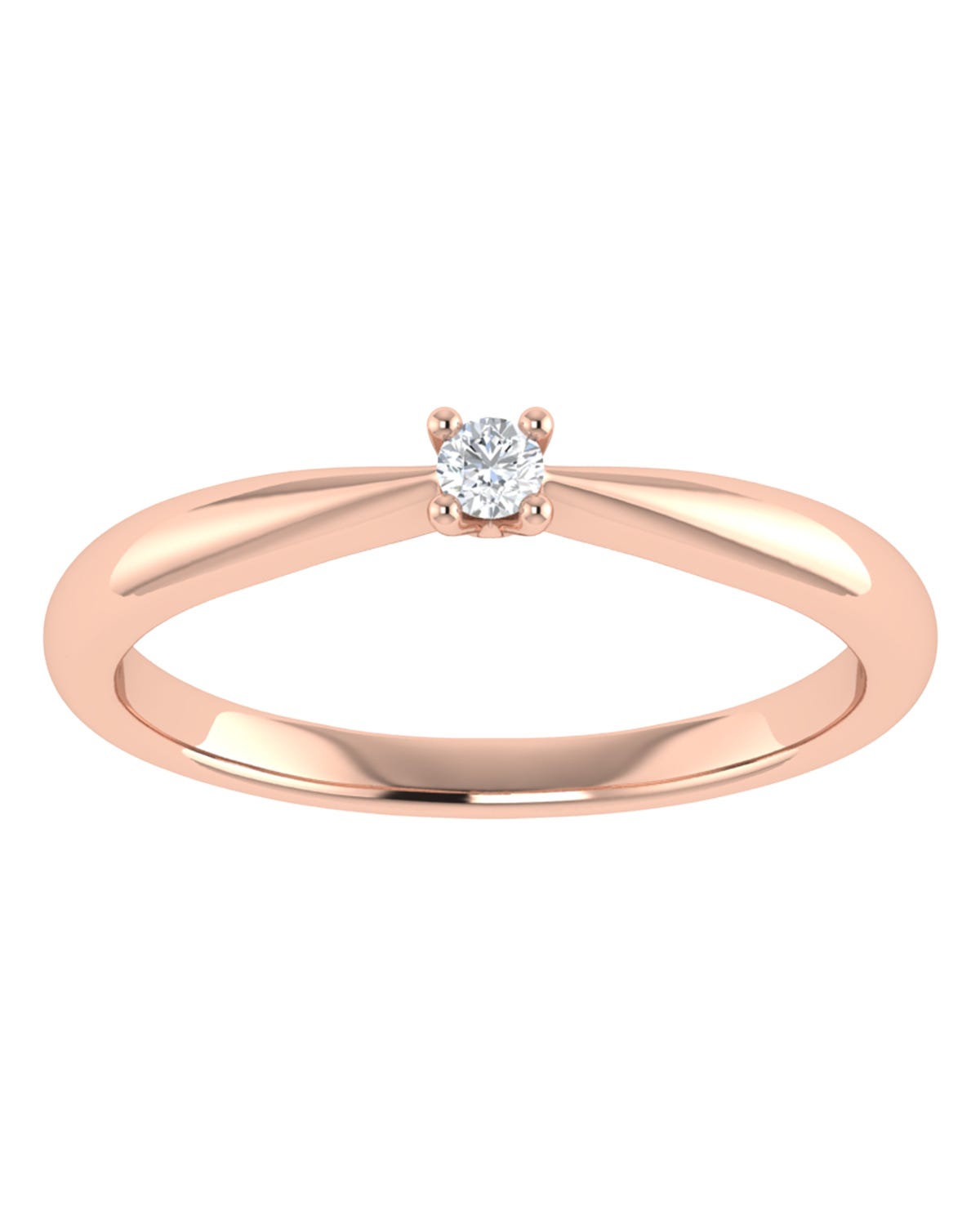 Anillo compromiso Rosa Brillante