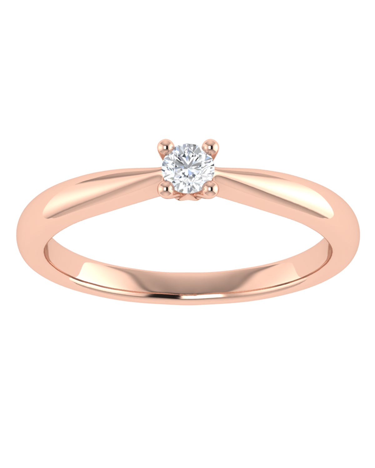 Anillo compromiso Rosa Brillante