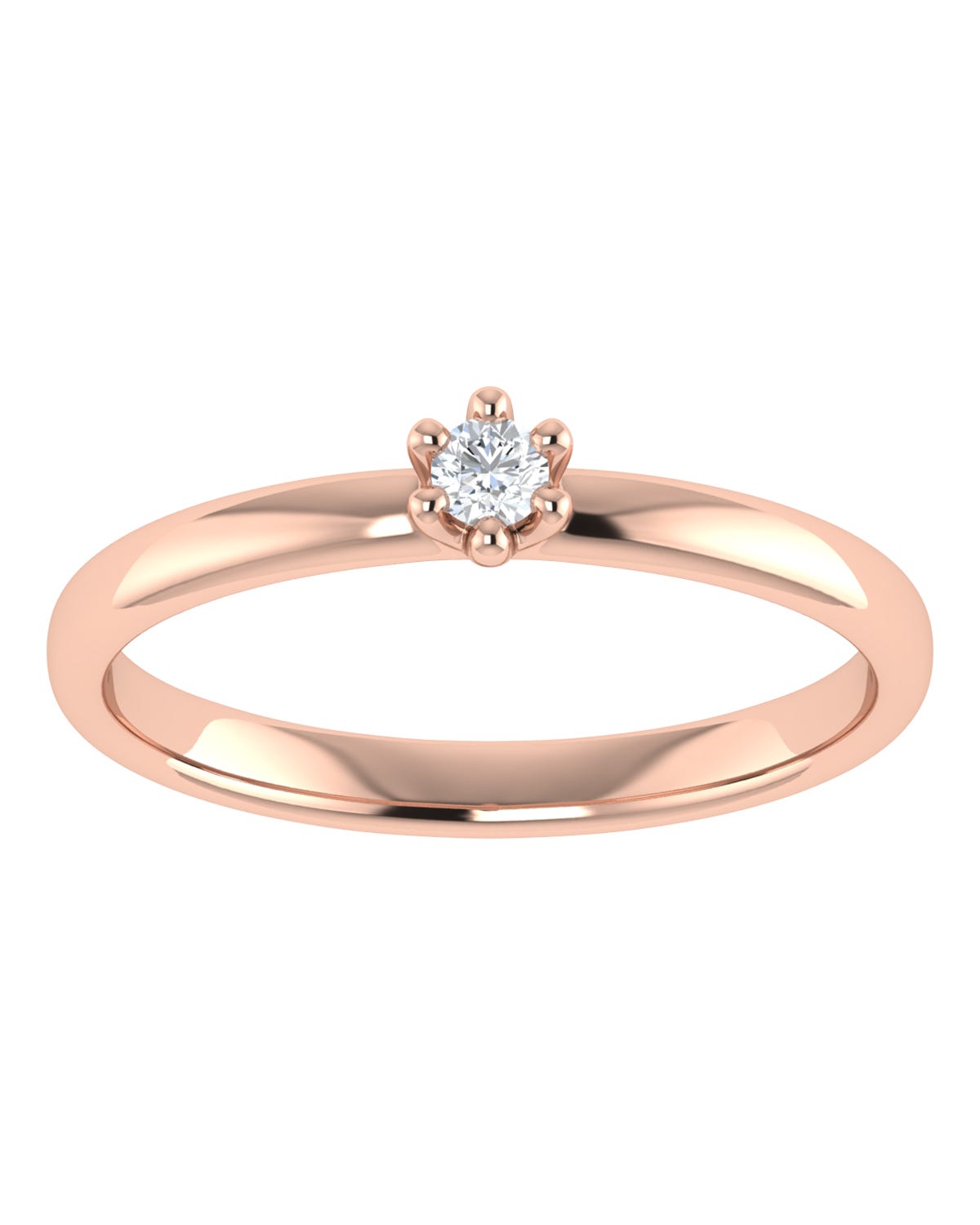 Anillo compromiso Rosa Brillante