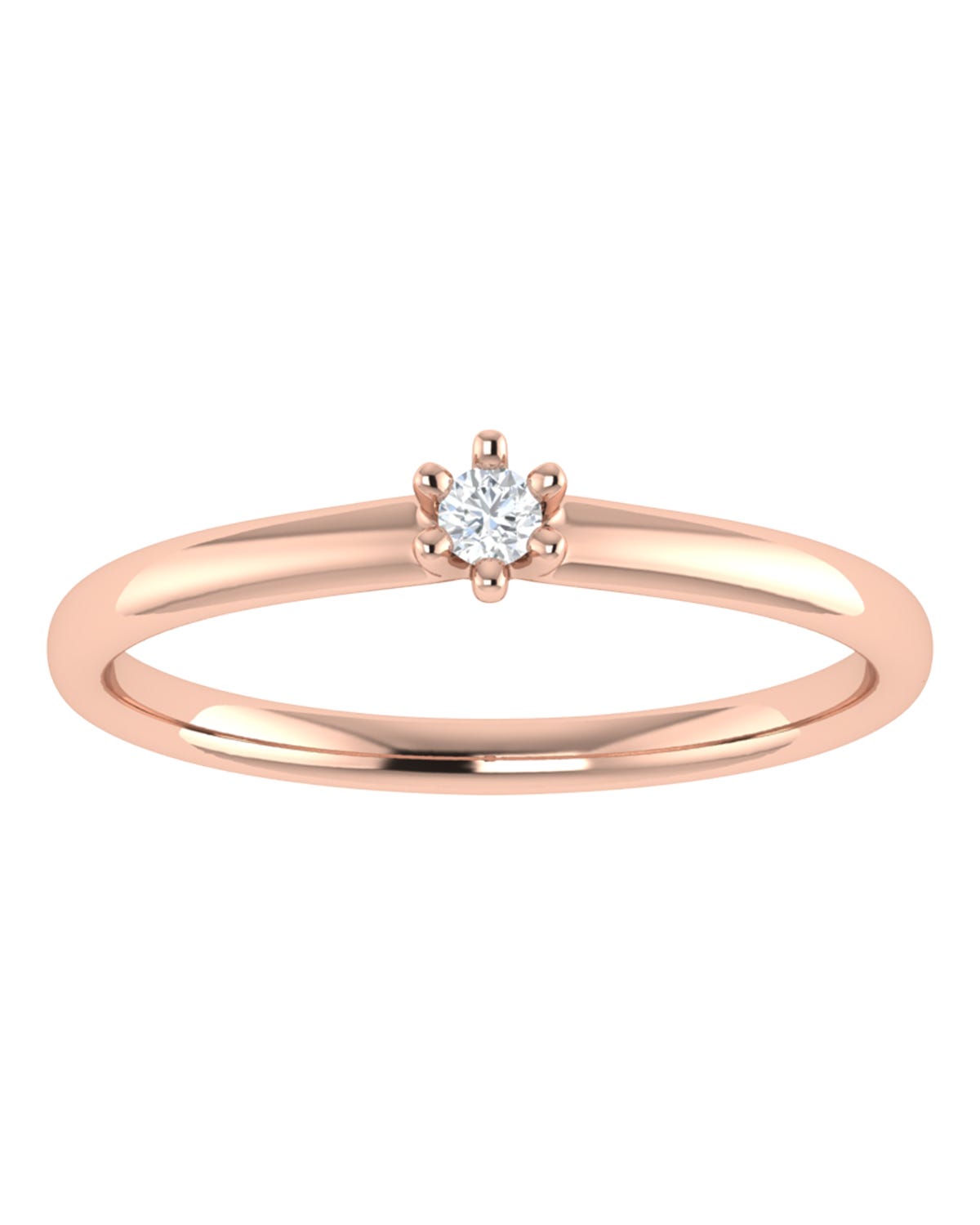 Anillo compromiso Rosa Brillante