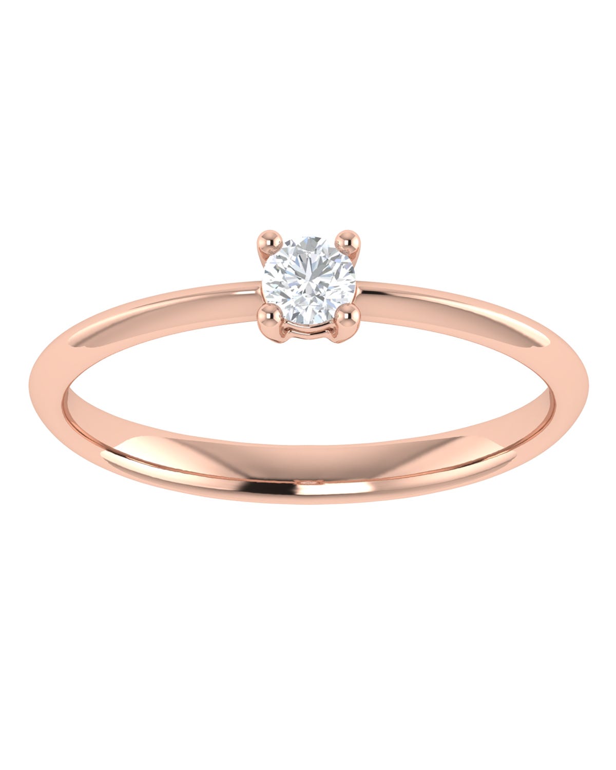 Anillo compromiso Rosa Brillante