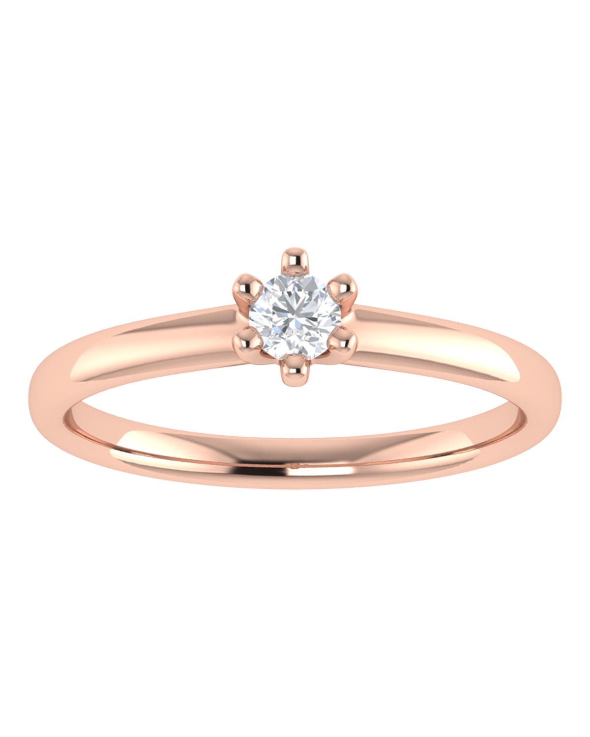 Anillo compromiso Rosa Brillante