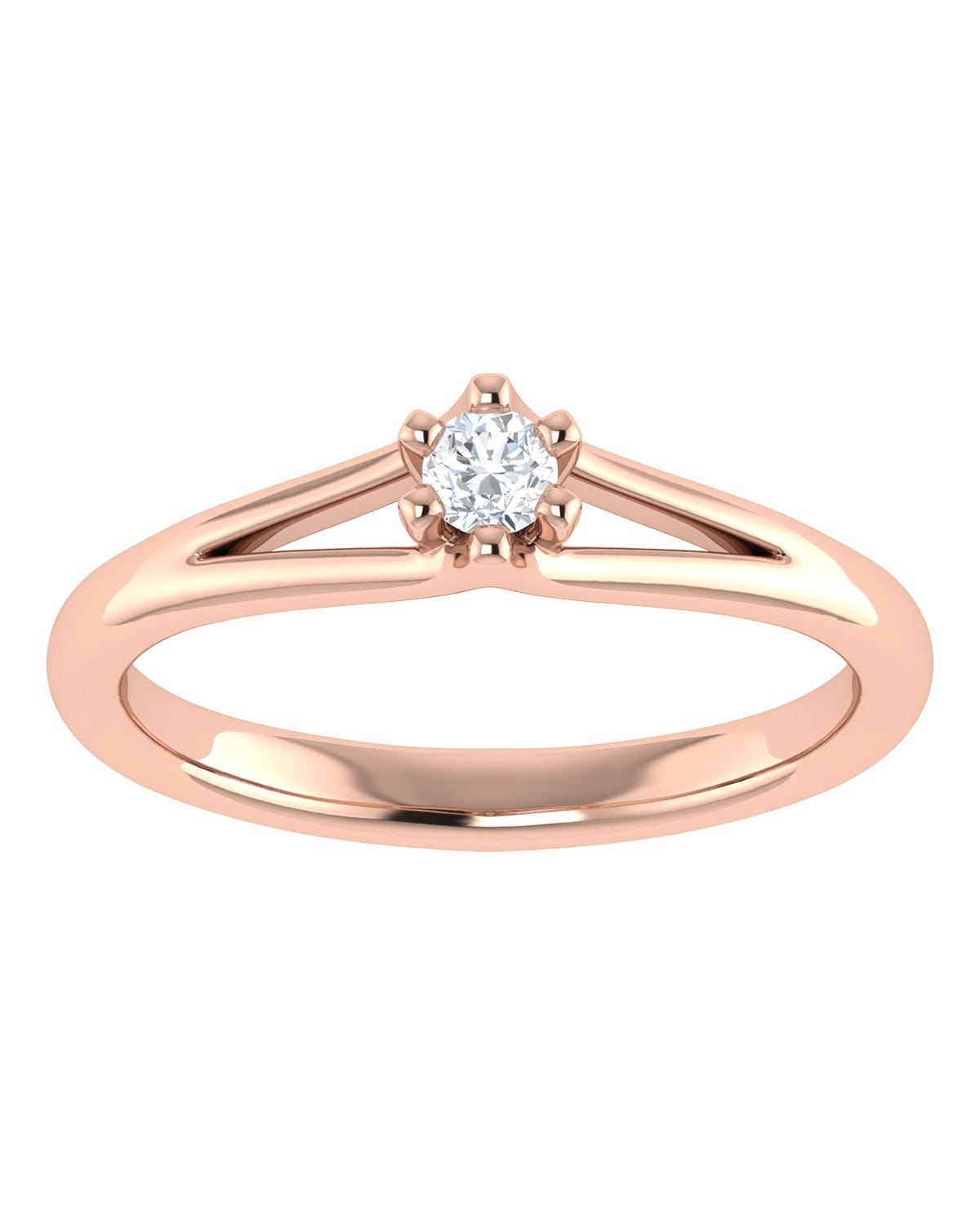 Anillo compromiso Rosa Brillante