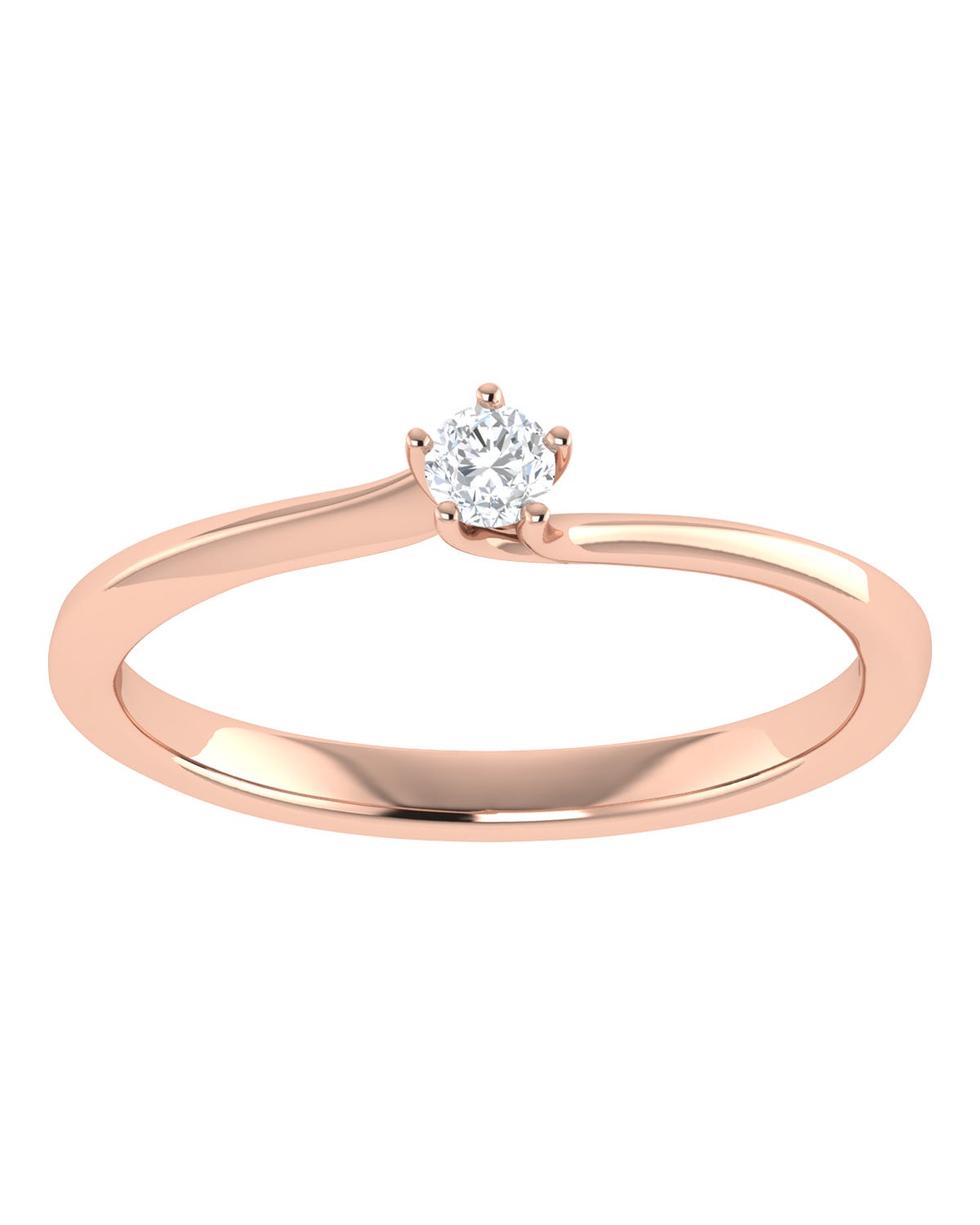 Anillo compromiso Rosa Brillante
